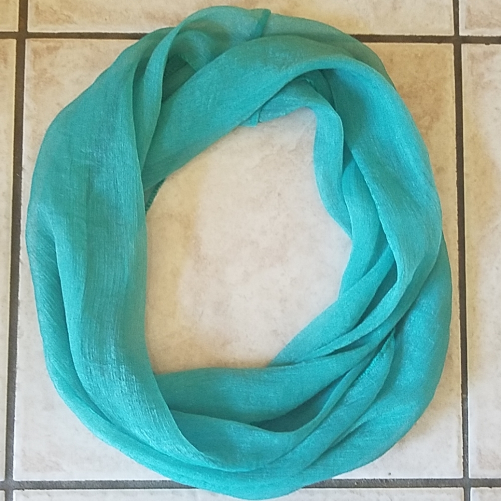 Sheer Tropical-Green Scarf